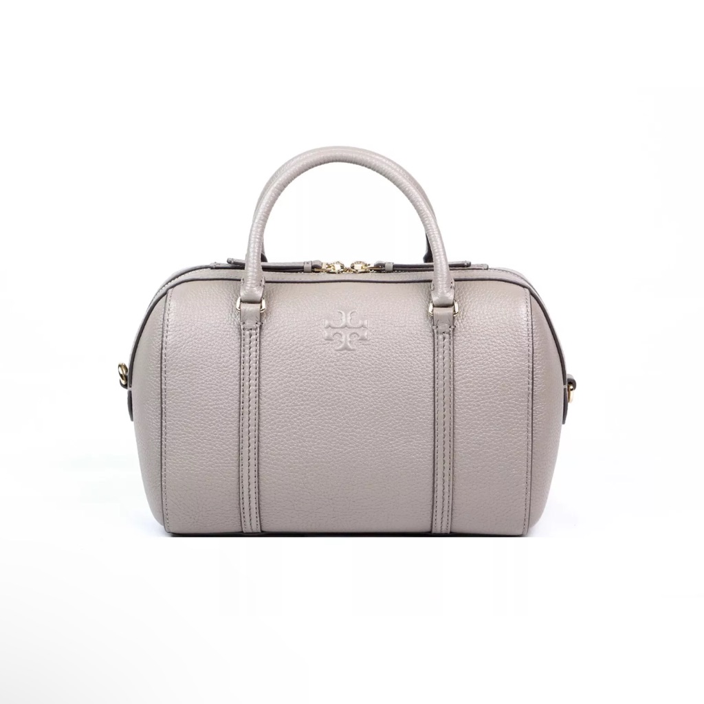 Tory Burch Thea Gray Leather Satchel Crossbody Shoulder Bag Purse 163516 $498